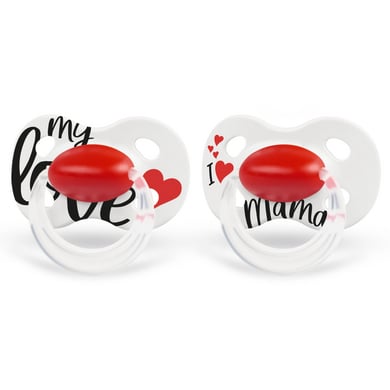 Medela Baby Schnuller Original ab dem 18. Monat DUO Signature 2 Stück in weiß, rot Medela Baby Schnuller Original ab dem 18. Monat DUO Signature 2 Stück in weiß, rot von medela baby