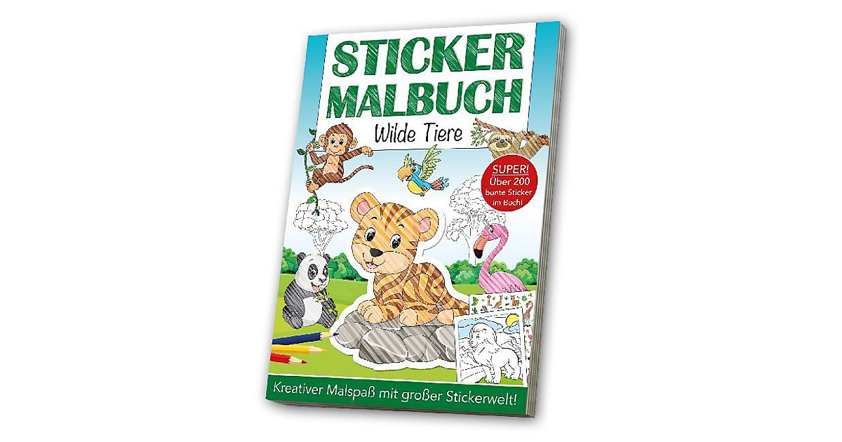 Buch - Stickermalbuch Wilde Tiere Buch - Stickermalbuch Wilde Tiere von media Verlagsgesellschaft