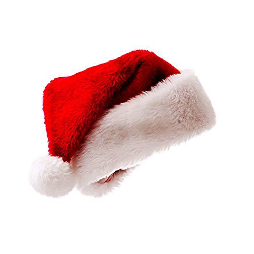 Meiwash Weihnachtsmütze Nikolausmütze Plüsch Hut Kind Erwachsene Hut Weihnachten Familie Party Supplies von meioro