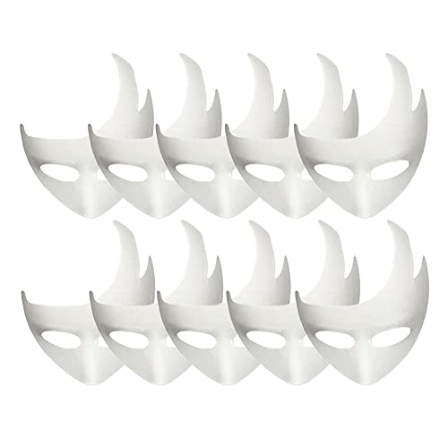 meioro DIY Weißes Papier Maske Zellstoff Blank Handgemalte Maske Persönlichkeit Kreative Freie Design Maske(10 Stück,Einzelwinkel) von meioro