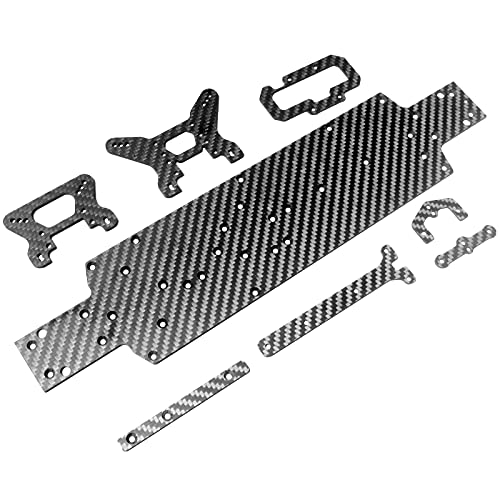 melairo für 104001 1/10 RC Auto Karbon Faser Chassis Auto Unterseite Board Set Upgrade Teile ZubehöR von melairo