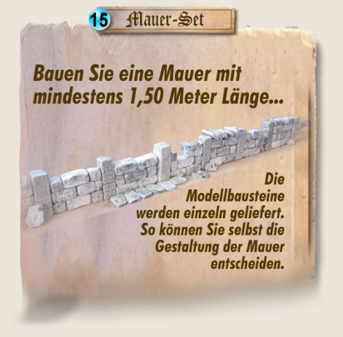 Mauer Set, mindestens 1,50 Meter Länge Mauer Set, mindestens 1,50 Meter Länge von menta-modellbau