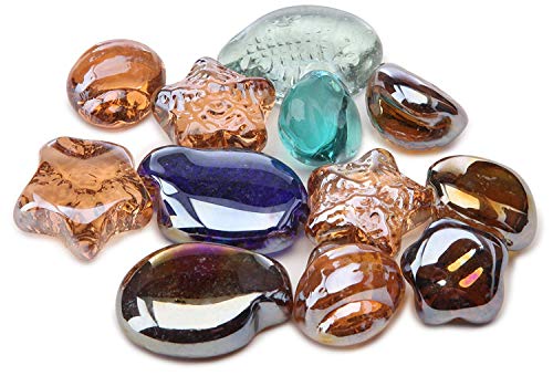 MeineMurmeln - 15 Flache Glas Murmeln des Meeres - 16 mm Glasmarmor von mesbilles