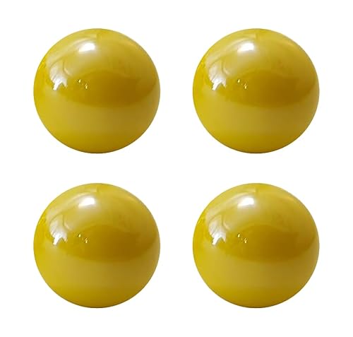 MesPerles – 4 Kappen mit Kugeln, glänzend, Gelb – Glaskugel 25 mm von mesbilles
