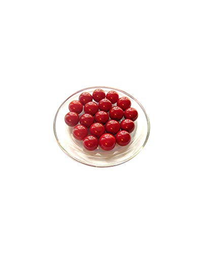 mesbilles MeineMurmeln - 30 Murmeln Rote Perle 14 mm GlasMurmeln von mesbilles