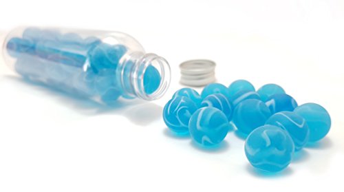 mesbilles SKU-GIVRE01 30 gefrostete Glaskugeln zum Sammeln, blau, 16 mm von mesbilles