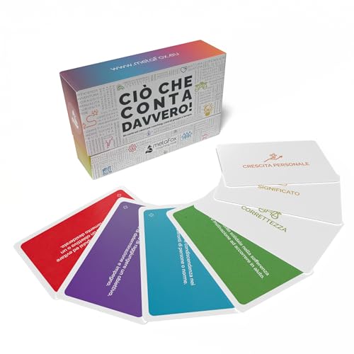 Ciò Che Conta Davvero!” Carte di metaFox sui valori – 80 carte da coaching per laboratori, terapia, auto-riflessione e leadership | Team building, supporto alla conversazione e affermazioni positive i Ciò Che Conta Davvero!” Carte di metaFox sui valori – 80 carte da coaching per laboratori, terapia, auto-riflessione e leadership | Team building, supporto alla conversazione e affermazioni positive i von metaFox