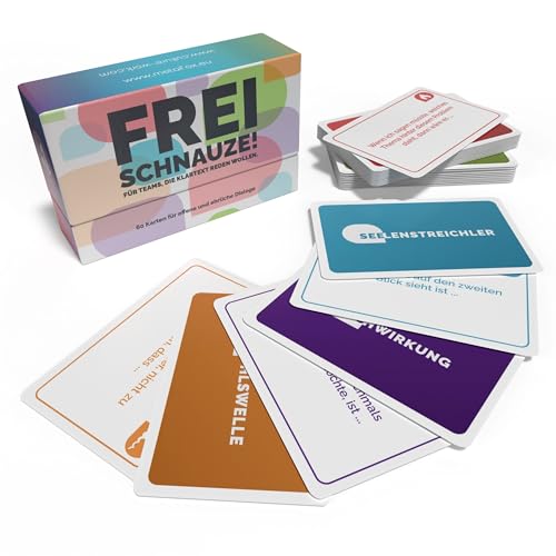 Frei Schnauze: Kartenbox für Teams - Postkarten, Coaching Karten, Motivationskarten, Lebenskarten, Postkarten Sprüche und Affirmationskarten für Workshops und Meetings Frei Schnauze: Kartenbox für Teams - Postkarten, Coaching Karten, Motivationskarten, Lebenskarten, Postkarten Sprüche und Affirmationskarten für Workshops und Meetings von metaFox