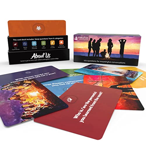 metaFox About Us Conversation Starters | 101 Getting to Know You Questions | Fun and deep Conversation Cards Game for Friends, Family, teammates metaFox About Us Conversation Starters | 101 Getting to Know You Questions | Fun and deep Conversation Cards Game for Friends, Family, teammates von metaFox
