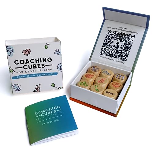 metaFox Coaching Cubes for Storytelling - Engage, Learn and Grow - Mindfulness Dice use as Therapy Materials, School Counselor Supplies, Learning Resources Cubes and Indoor Games for Adults von metaFox