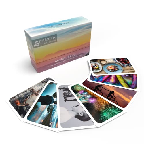 metaFox ‘Gefühlswelten’ Coaching Karten | 52 Bildkarten für Coaching & Therapie | Meistere deine Emotionen & entwickle emotionale Intelligenz von metaFox