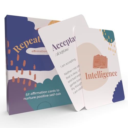 metaFox Affirmations Cards 'Repeat After Me' by 52 Affirmation Cards with Values-Themed Daily Affirmations for Inspiration and Mindfulness von metaFox