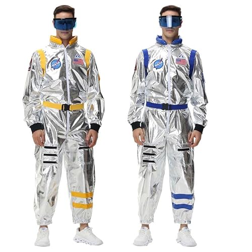 mewjoy Cosmonaut Kostüm Verkleidung Space Jumpsuit Halloween Karneval Party Verkleiden Cosplay Outfit Gelb Herren XL mewjoy Cosmonaut Kostüm Verkleidung Space Jumpsuit Halloween Karneval Party Verkleiden Cosplay Outfit Gelb Herren XL von mewjoy