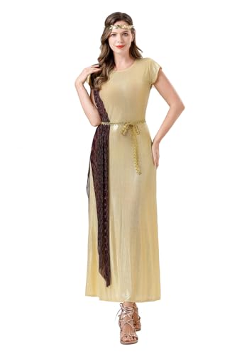 mewjoy Griechische Göttin Kostüme Frauen Römische Verkleidung mit Zubehör Halloween Karneval Outfit Set für Erwachsene XL mewjoy Griechische Göttin Kostüme Frauen Römische Verkleidung mit Zubehör Halloween Karneval Outfit Set für Erwachsene XL von mewjoy