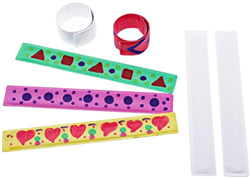 mia mai Buttons Schnapparmbänder zum Bemalen (10 Stück, Metallarmband mit Stoffüberzug) - Mitgebsel für Kinder (10 Stück) von mia mai Buttons