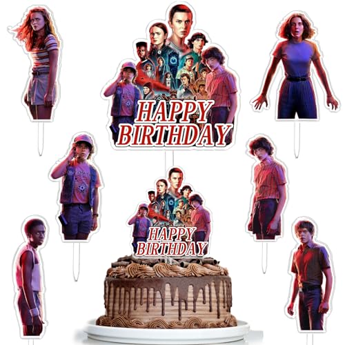 7 Stücke StrangerThing Kuchen Deko Set, StrangerThing Cake Topper Decorations, StrangerThing Cupcake Toppers, Geburtstags Kuchenzubehör, Geeignet für Geburtstagsfeiern für Jungen und Mädchen 7 Stücke StrangerThing Kuchen Deko Set, StrangerThing Cake Topper Decorations, StrangerThing Cupcake Toppers, Geburtstags Kuchenzubehör, Geeignet für Geburtstagsfeiern für Jungen und Mädchen von miakttc
