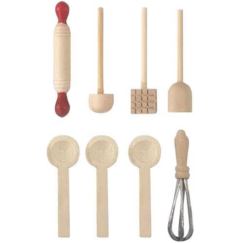Miniaturen für Puppenhäuser und Wichtelstuben oder Geschenkgutscheine · DIY Miniwelt · Backutensilien 8-teilig von miamiXa