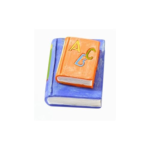 Miniaturen für Puppenhäuser und Wichtelstuben oder Geschenkgutscheine · DIY Miniwelt · Bücher orange/blau, ca. 4 cm von miamiXa