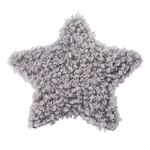 Miniaturen für Puppenhäuser und Wichtelstuben oder Geschenkgutscheine · DIY Miniwelt · Deko-Stern Teddyfell, grau, ca. 9 cm 2 Stück von miamiXa