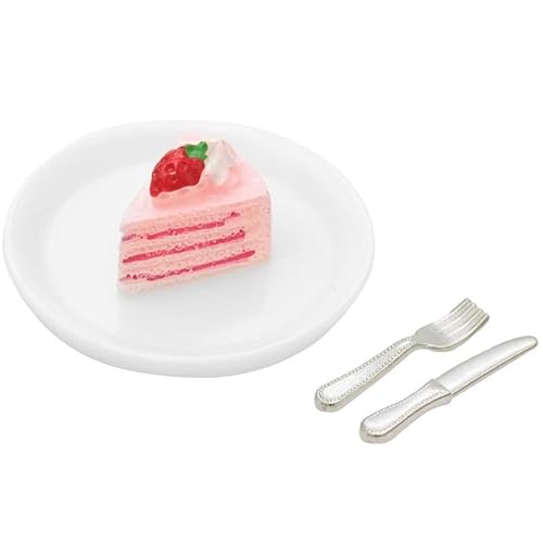Miniaturen für Puppenhäuser und Wichtelstuben oder Geschenkgutscheine · DIY Miniwelt · Erdbeertorte 4-teilig von miamiXa