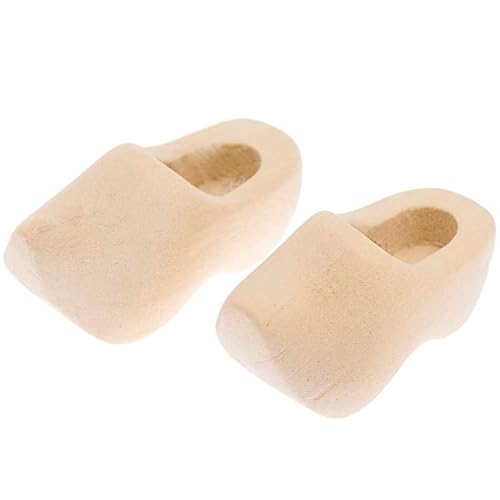 Miniaturen für Puppenhäuser und Wichtelstuben oder Geschenkgutscheine · DIY Miniwelt · Holzschuhe, 3 x 1,5 x 1,5 cm 2 Stück von miamiXa