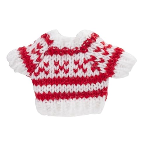 Miniaturen für Puppenhäuser und Wichtelstuben oder Geschenkgutscheine · DIY Miniwelt · Mini-Pullover 3,5 x 5 cm, weiß/rot von miamiXa