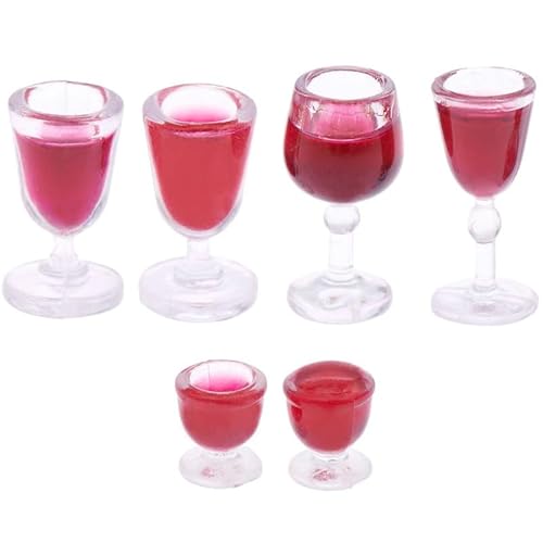 Miniaturen für Puppenhäuser und Wichtelstuben oder Geschenkgutscheine · DIY Miniwelt · Weingläser 6 Stück von miamiXa