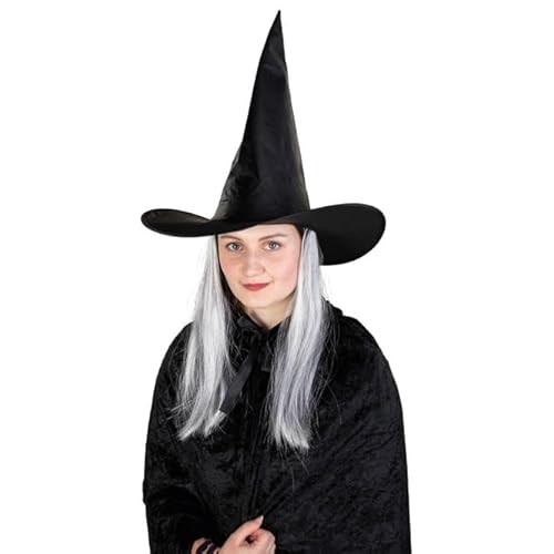 Hexenhut mit grauen Haaren - für Erwachsene Hexenhut mit grauen Haaren - für Erwachsene von mica Festival