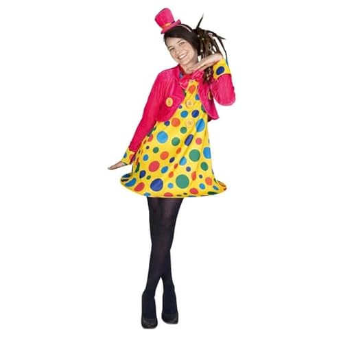 mica Festival Kostüm - Clown - Dame - 3 teilig - in verschiedenen Größen XS (32/34) von mica Festival