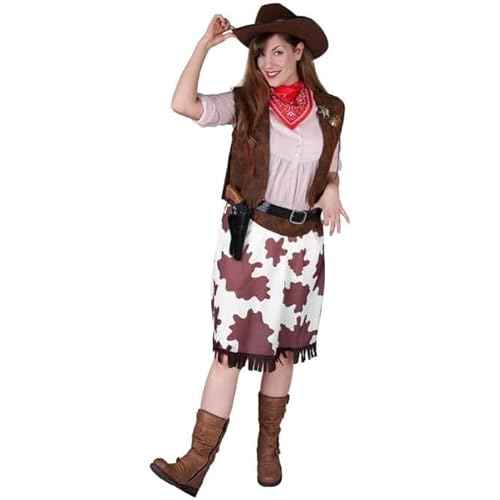 mica Festival Kostüm - Cowgirl - für Erwachsene - 4-teilig - in verschiedenen Größen 36/38 von mica Festival