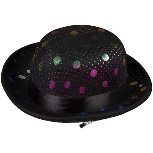 mica Festival Mini-Hut mit Clip - Schwarz mit bunten Punkten mica Festival Mini-Hut mit Clip - Schwarz mit bunten Punkten von mica Festival