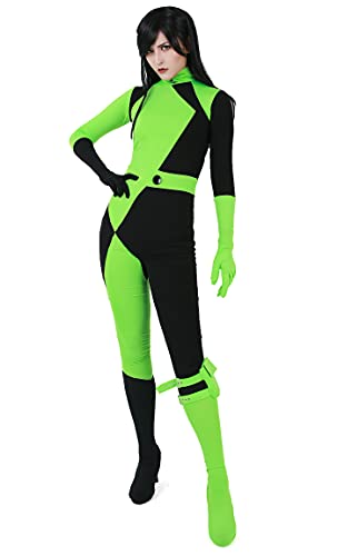 Miccostumes Damen shego jumpsuit kostüm grün schwarz Miccostumes Damen shego jumpsuit kostüm grün schwarz von miccostumes