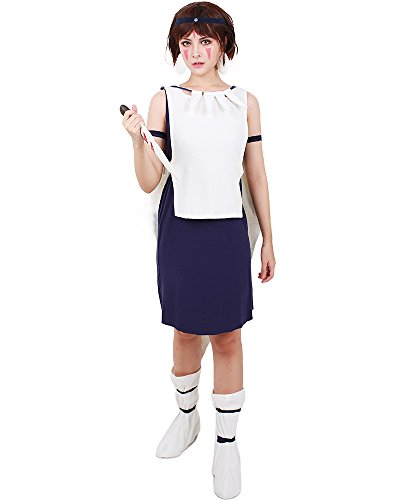 miccostumes Damen Prinzessin Mononoke San Cosplay Kostüm, Weiß, Medium miccostumes Damen Prinzessin Mononoke San Cosplay Kostüm, Weiß, Medium von miccostumes