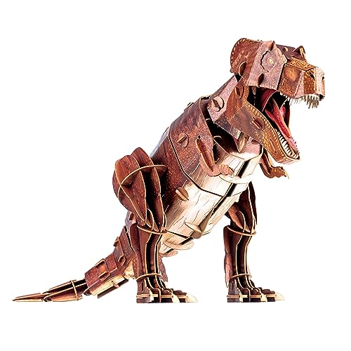 mierEdu 3D Puzzle Tyrannosaurus Rex – Beweglicher Dinosaurier-Bausatz für Kinder ab 6 Jahren – Lernspielzeug zur Förderung von Motorik & Konzentration – Detailgetreues Modell für kleine Forscher von mierEdu
