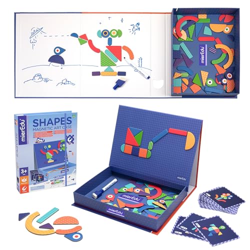 mierEdu Magnetspiel Box Formen – Kreatives Magnetpuzzle & Lernspiel für Kinder ab 3 Jahren – Geometrische Formen für Fantasie & Motorik – Reisespiele Kinder ab 3 von mierEdu