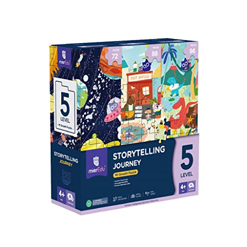 mierEdu – Lernpuzzle Level 5 – Storytelling Reise I Fördert Beobachtungsgabe + Storytelling I Klassisches Kinder-Puzzle für Zuhause I Spielzeug Set mit 3 Puzzle Boxen I Puzzle ab 4 Jahre von mierEdu