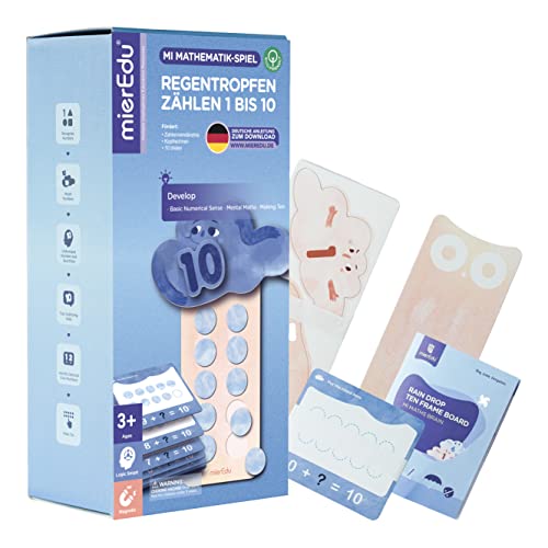 mierEdu ME335 MI Kit matemáticas-Tablero 10 Gotas de Lluvia Mathematik, bunt von mierEdu