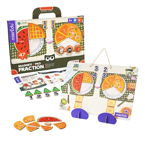 mierEdu Magnet Pad Brüche I Entwickelt für Anfänger I Lehrt Bruchrechnung I Spielzeug für Kinder I Magnetspiele für Kinder ab 3 Jahre von mierEdu