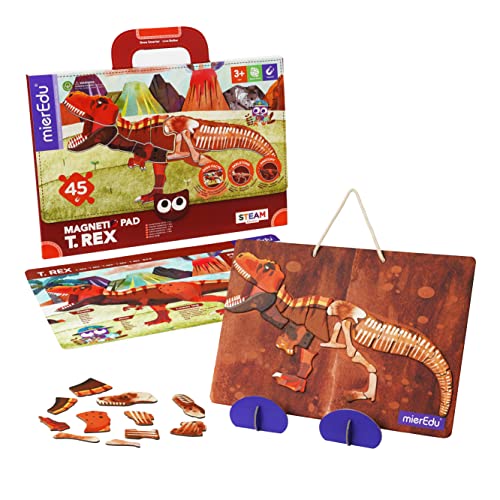 mierEdu Magnet Pad - T. Rex I Großartiges Puzzleset I Fördert Fantasie + Kreativität I Spielzeug für Kinder I Magnetspiele für Kinder ab 3 Jahre von mierEdu