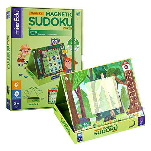 mierEdu Magnetisches Sudoku - Duell Version - Anfänger I Fördert Logik & Konzentration I Auch ideal als Reisespiel für Kinder I Spielzeug ab 3 Jahre von mierEdu