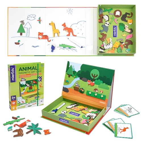 mierEdu Magnetspiel Box Tierwelt – Magnetpuzzle & Lernspiel für Kinder ab 3 Jahren – Magnetisches Reisespiel für Autofahrt & Flugzeug – Fördert Motorik & Fantasie mierEdu Magnetspiel Box Tierwelt – Magnetpuzzle & Lernspiel für Kinder ab 3 Jahren – Magnetisches Reisespiel für Autofahrt & Flugzeug – Fördert Motorik & Fantasie von mierEdu