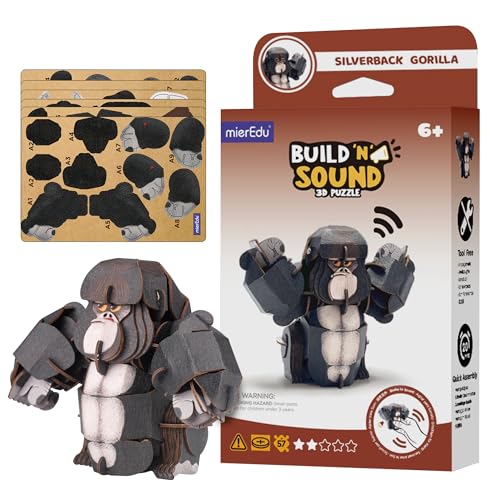 mierEdu - Soundwunder 3D Puzzle Silberrücken-Gorilla – Interaktives Puzzle mit Sound für Kinder – Gorilla-Spielzeug, fördert Konzentration & Geschicklichkeit mierEdu - Soundwunder 3D Puzzle Silberrücken-Gorilla – Interaktives Puzzle mit Sound für Kinder – Gorilla-Spielzeug, fördert Konzentration & Geschicklichkeit von mierEdu
