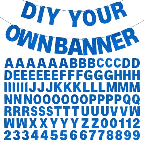 DIY Banner Kit mit Buchstaben Glitzer Banner Buchstaben Blau Anpassbare Geburtstagsbanner Abschlussbanner Benutzerdefinierte Party Hängende Banner für Abschlussfeier Hochzeit Party Babyparty DIY Banner Kit mit Buchstaben Glitzer Banner Buchstaben Blau Anpassbare Geburtstagsbanner Abschlussbanner Benutzerdefinierte Party Hängende Banner für Abschlussfeier Hochzeit Party Babyparty von mifengdaer