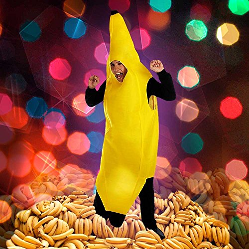 mikamax, Bananenkostüm, Banana Costume, 170 x 65 cm, Karnevalskostüm, Karnevalskostüm für Herren und Damen, One Size Fits All, Erwachsene mikamax, Bananenkostüm, Banana Costume, 170 x 65 cm, Karnevalskostüm, Karnevalskostüm für Herren und Damen, One Size Fits All, Erwachsene von mikamax