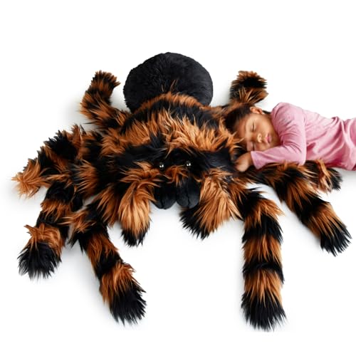 mikamax Riesige Vogelspinne Plüsch XXL – Giant Tarantula Plush, Kuscheltier Spinne, 85 cm von mikamax