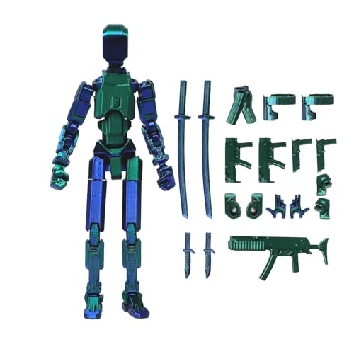 Titan 13 Action Figure, T 13 Actionfigur, 3D-gedruckte Actionfigur, T13 Action Figures With 4 Types Of Weapons And 3 Types Of Hands, Roboter-Actionfiguren, Mechanisches Bewegliches Ganzkörperspielzeug von mimika