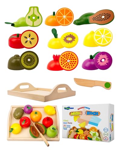 miniHeld Kinderküche Zubehör aus Holz Obst zum Schneiden 20 Teile mini Koch Holzspielzeug Küchenspielzeug Lebensmittel Holz Montessori Motorikspielzeug Magnetspielzeug Spielzeug ab 3 Jahre miniHeld Kinderküche Zubehör aus Holz Obst zum Schneiden 20 Teile mini Koch Holzspielzeug Küchenspielzeug Lebensmittel Holz Montessori Motorikspielzeug Magnetspielzeug Spielzeug ab 3 Jahre von miniHeld