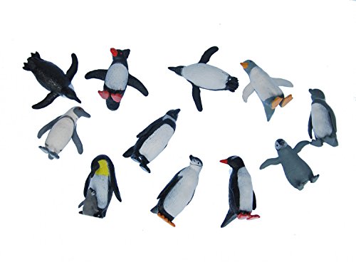 Miniblings 10x Set Pinguin Aufstellfiguren Tierfigur Gummitier Antarktis Pinguine von Miniblings