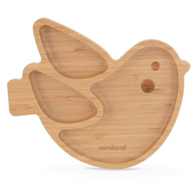 miniland Teller wooden plate chick von miniland