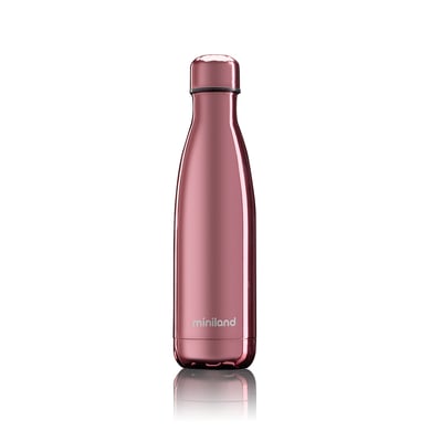 miniland Thermosflasche bottle deluxe rose mit Chromeffekt 500 ml von miniland